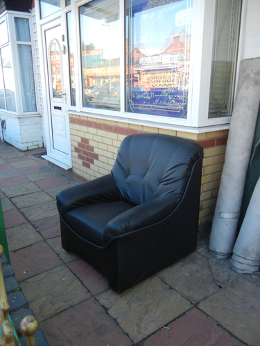 Black leather armchair 2