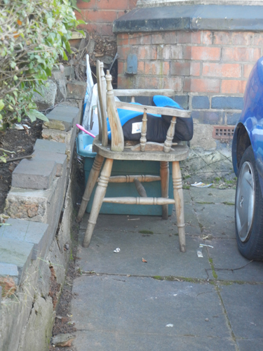 Wooden chair with car seat