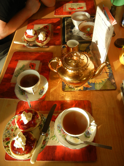 Yummy tea and scones